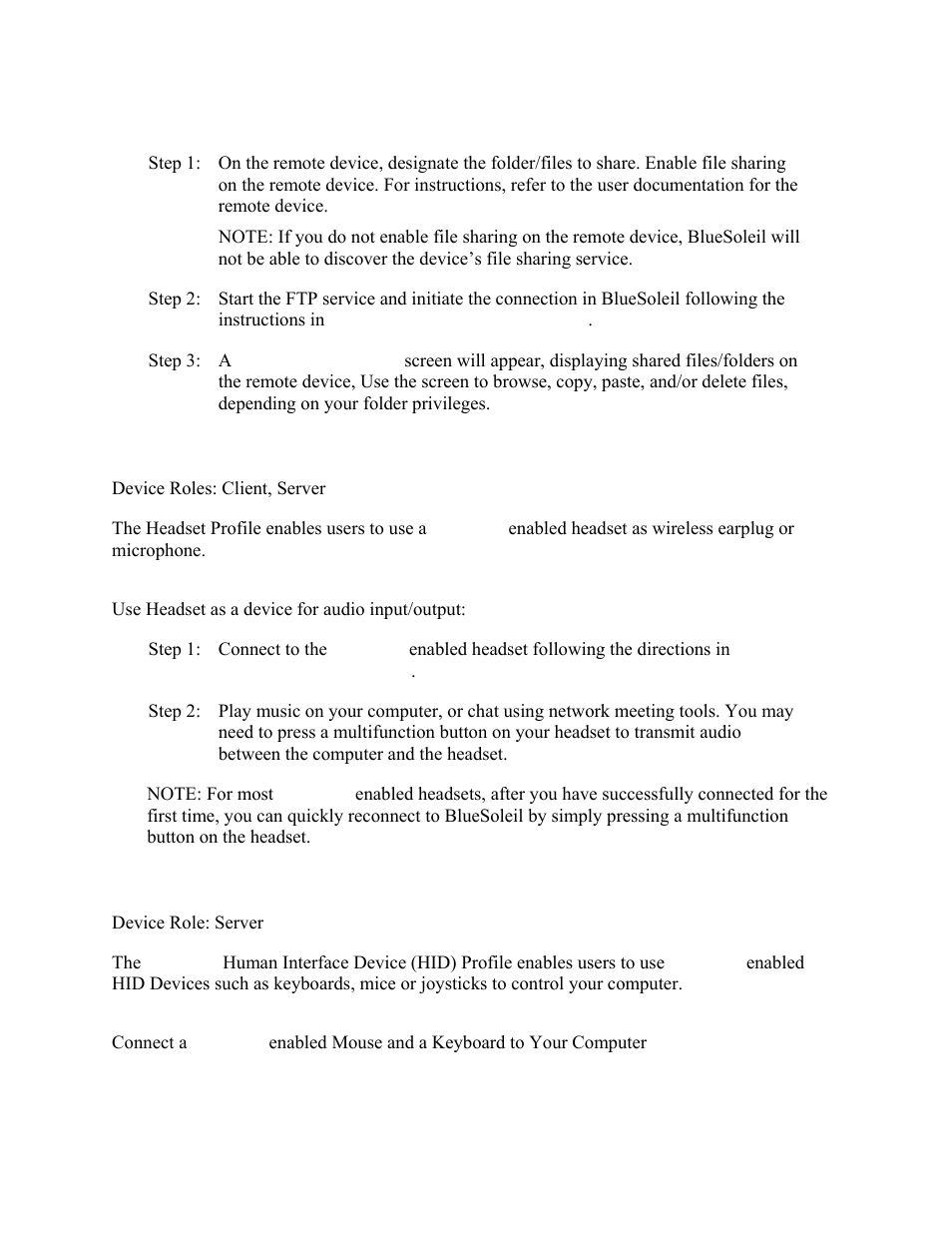 Headset, Human interface device | HiFi Works BlueSoleil User Manual | Page 18 / 47