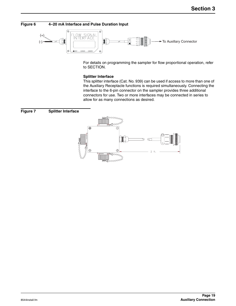 Splitter interface, Figure 7 splitter interface | Hach SIGMA 900 User Manual | Page 19 / 52