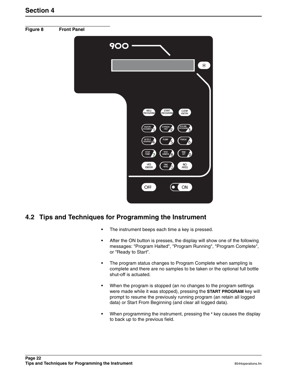 Figure 8 front panel | Hach SIGMA 900 User Manual | Page 22 / 52