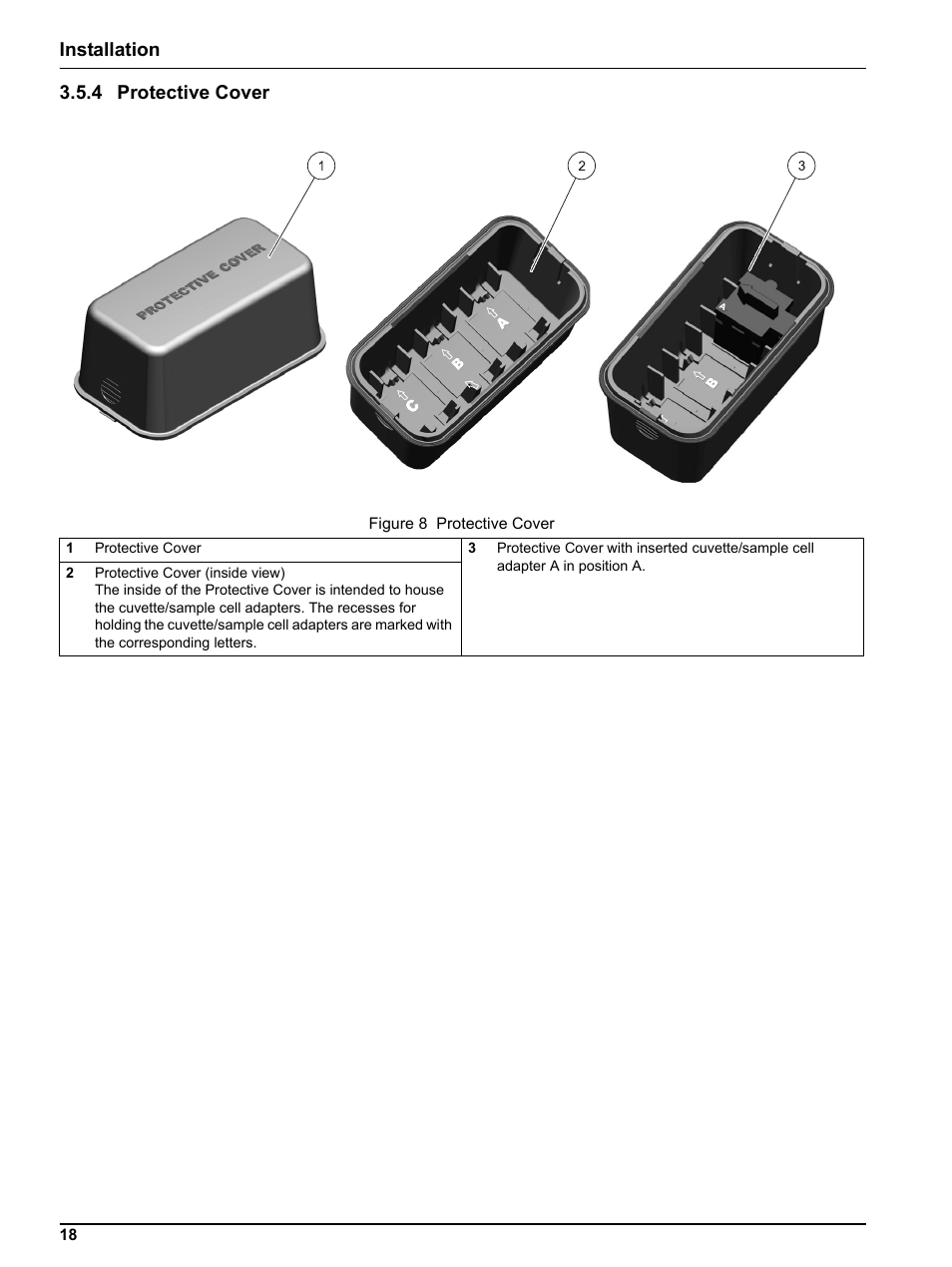 4 protective cover, Installation 3.5.4 protective cover | Hach Portable Spectrophotometer DR 2800 User Manual | Page 18 / 126