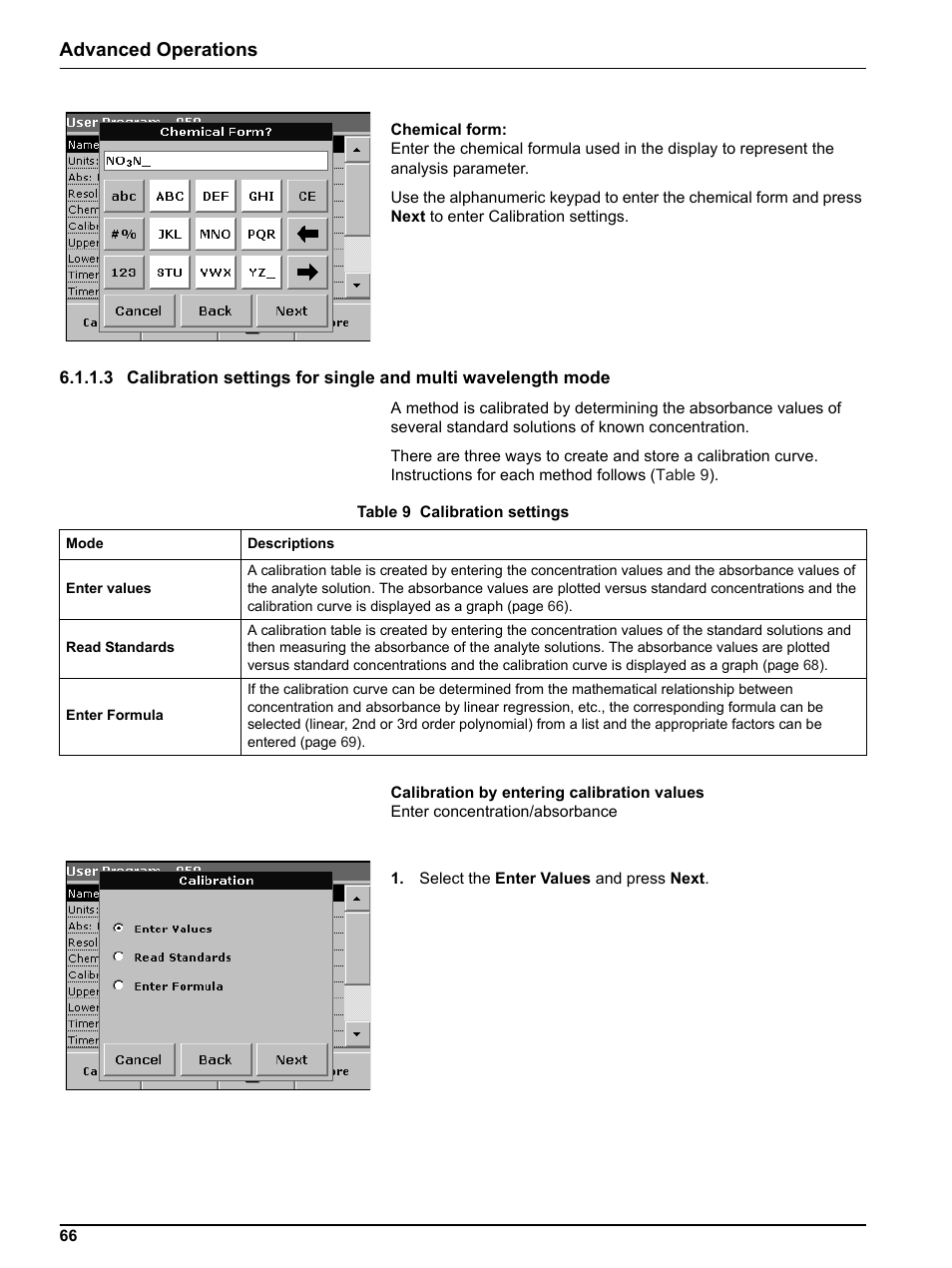 Advanced operations | Hach Portable Spectrophotometer DR 2800 User Manual | Page 66 / 126