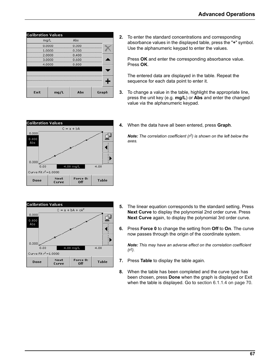 Advanced operations | Hach Portable Spectrophotometer DR 2800 User Manual | Page 67 / 126