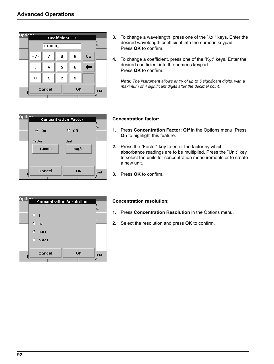 Advanced operations | Hach Portable Spectrophotometer DR 2800 User Manual | Page 92 / 126