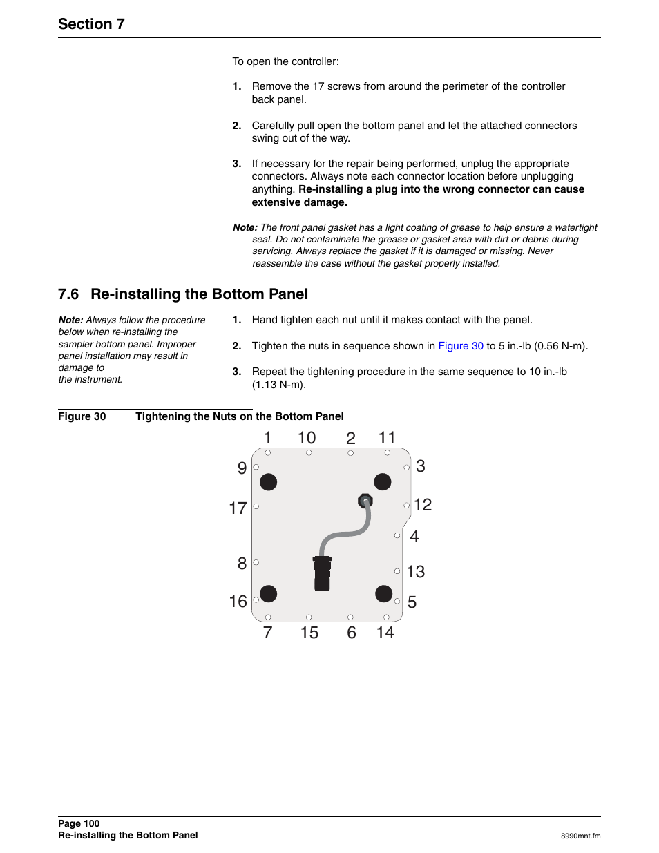 6 re-installing the bottom panel | Hach 900 MAX User Manual | Page 102 / 160