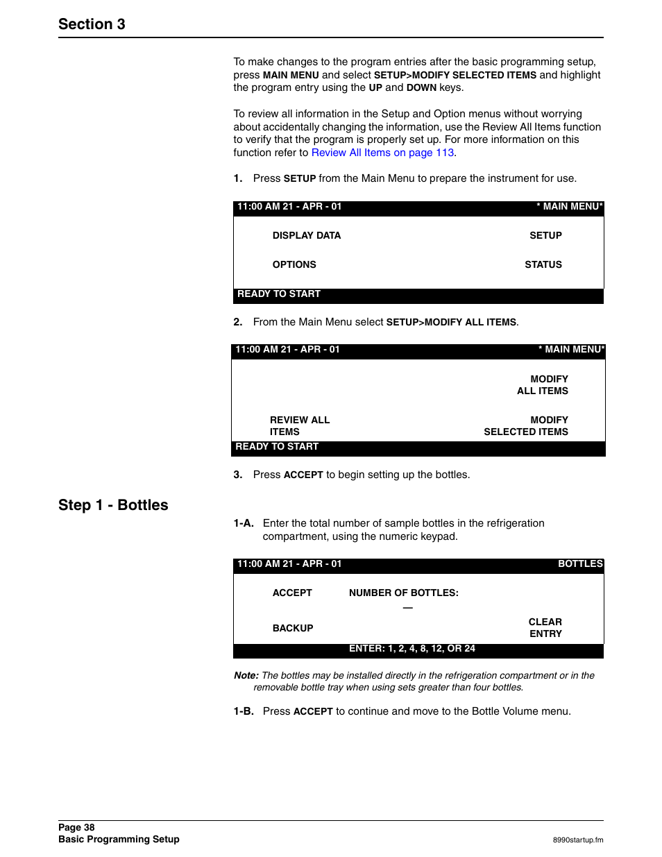Step 1 - bottles | Hach 900 MAX User Manual | Page 40 / 160