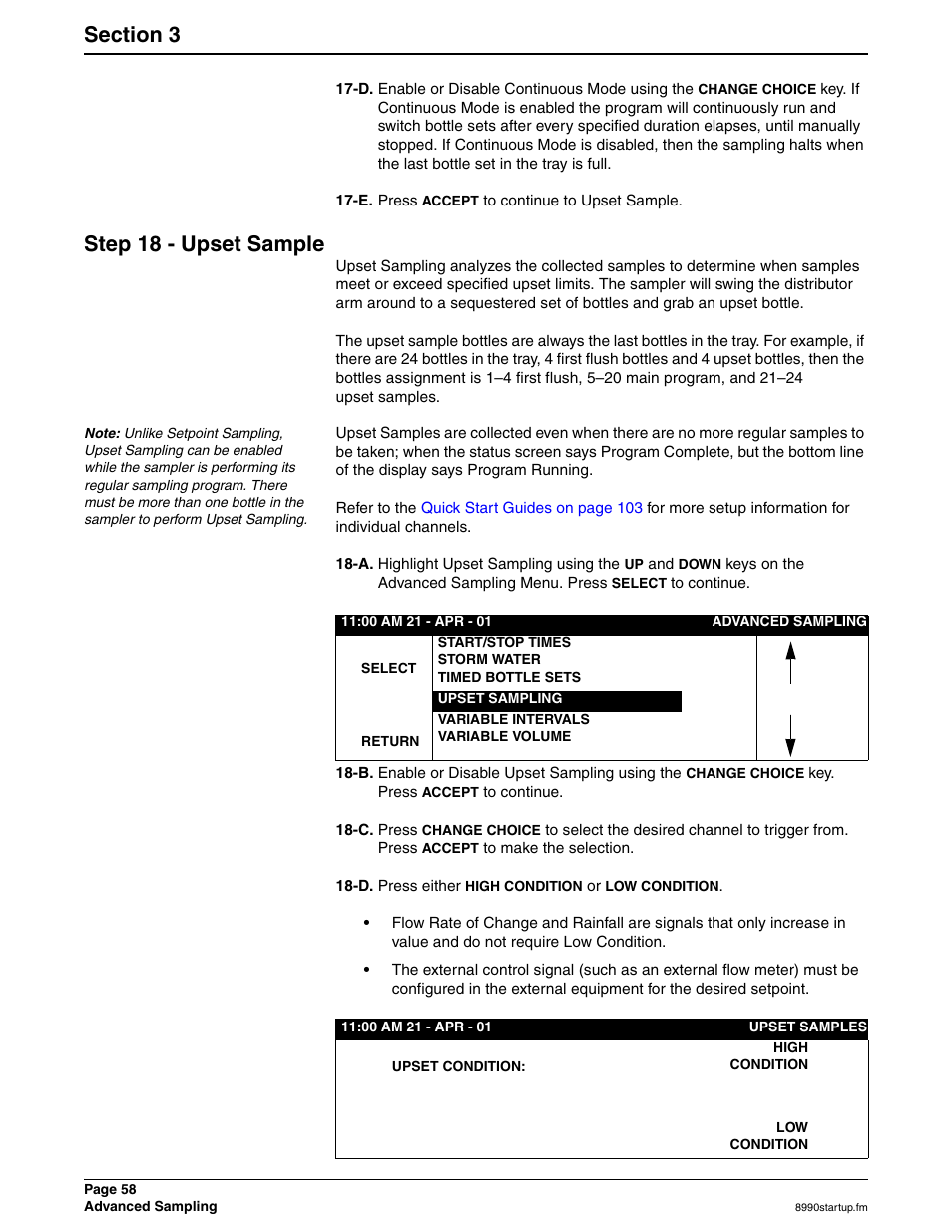 Step 18 - upset sample | Hach 900 MAX User Manual | Page 60 / 160