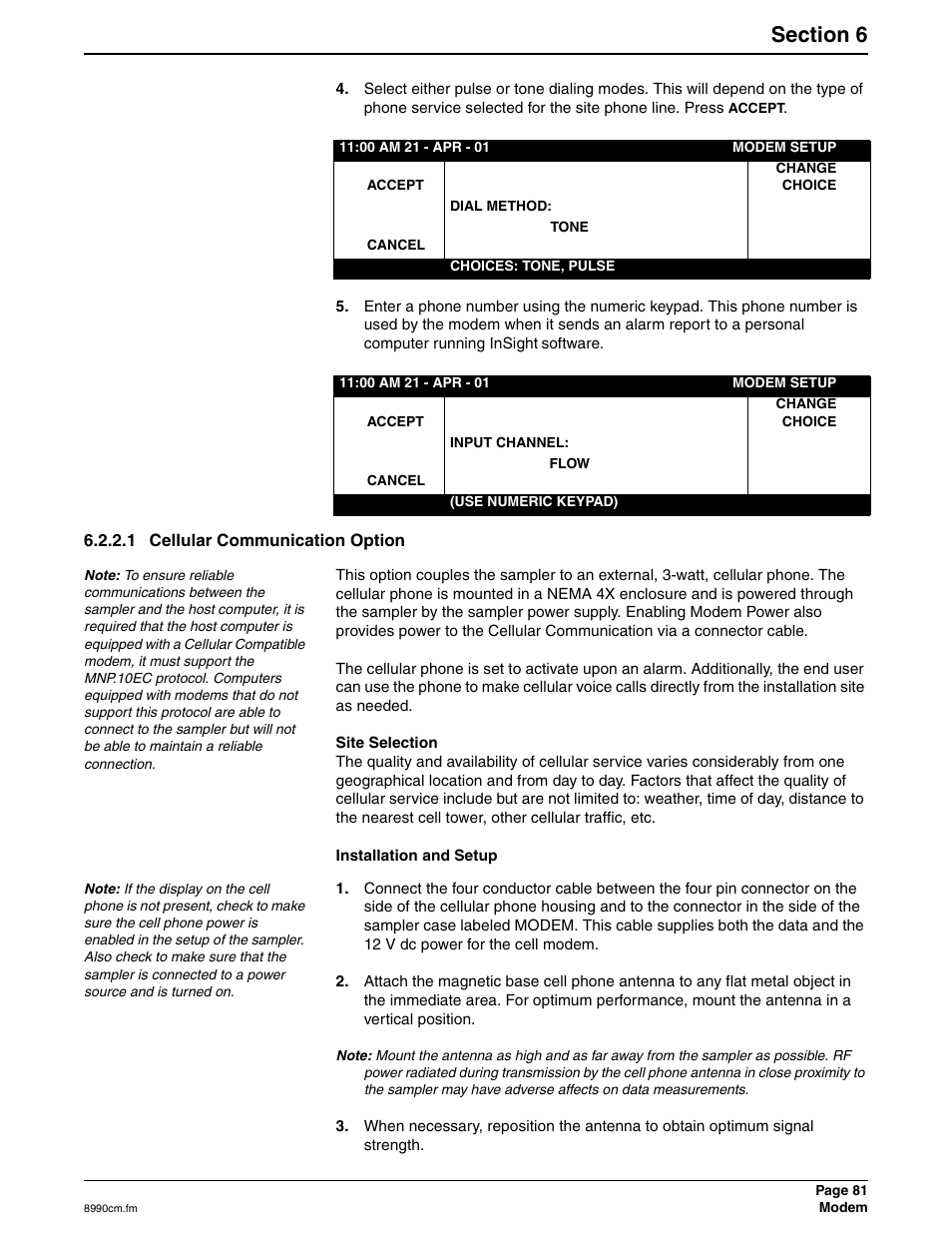 1 cellular communication option | Hach 900 MAX User Manual | Page 83 / 160