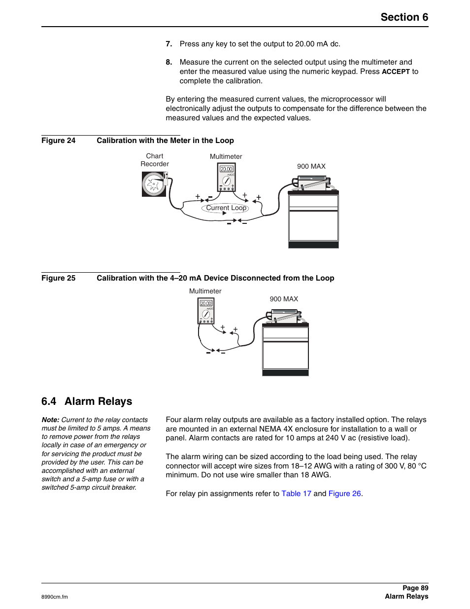 4 alarm relays, N in, Figure 24 | Figure 25, In either case | Hach 900 MAX User Manual | Page 91 / 160