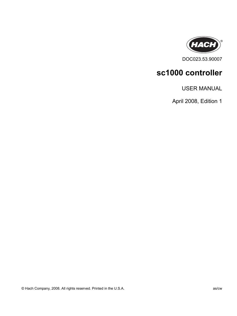 Hach sc1000 User Manual | 150 pages