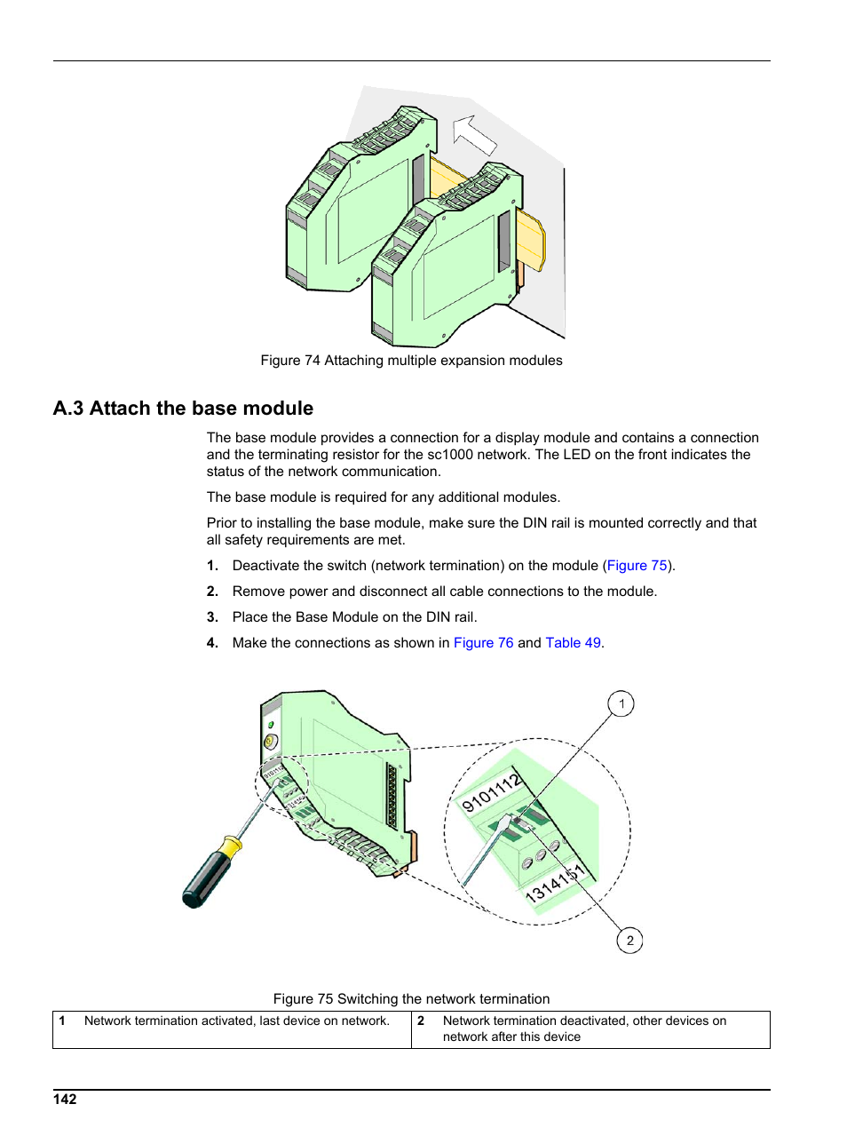 A.3 attach the base module, Figure 74, This wa | Hach sc1000 User Manual | Page 144 / 150