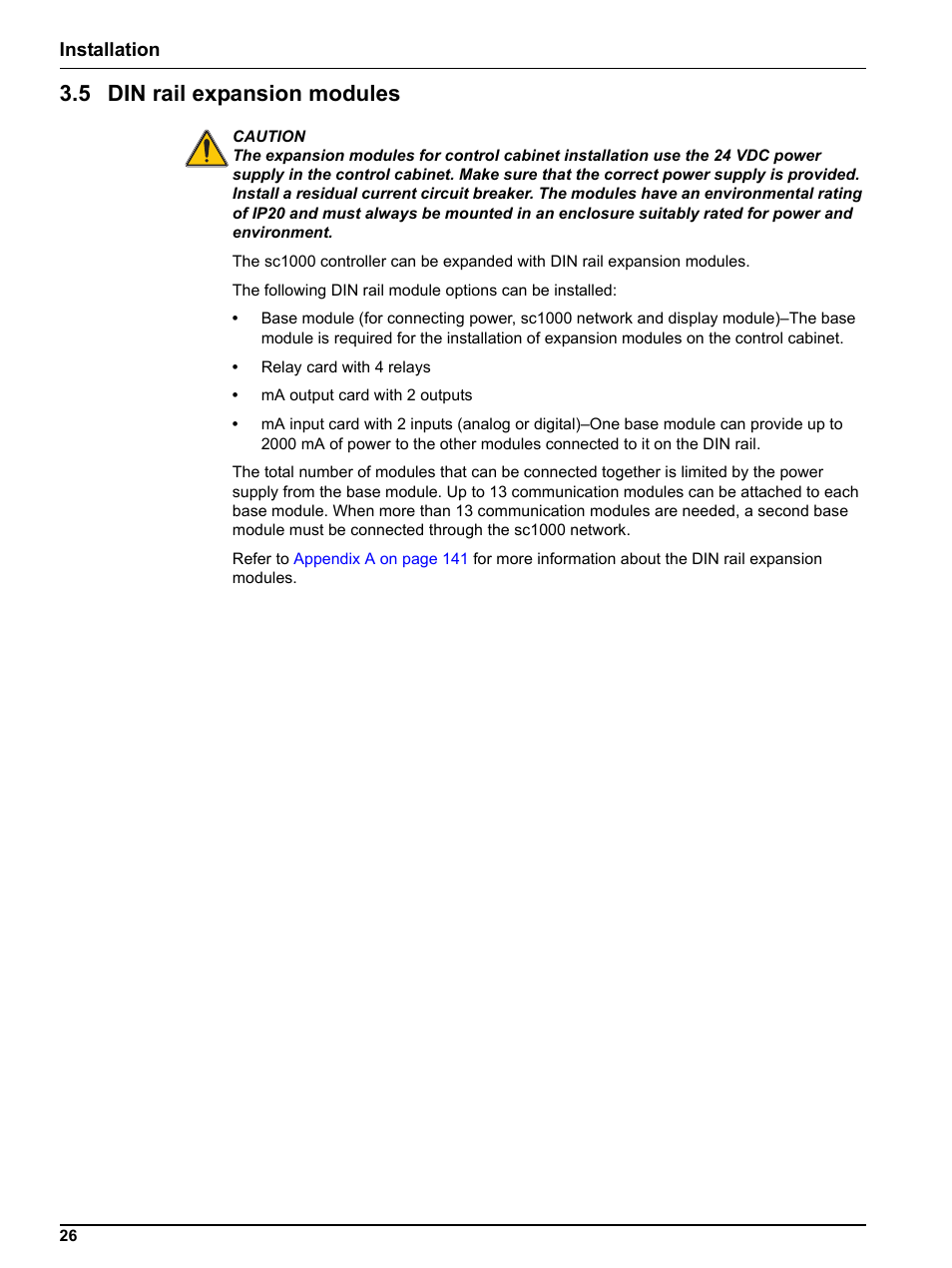 5 din rail expansion modules | Hach sc1000 User Manual | Page 28 / 150