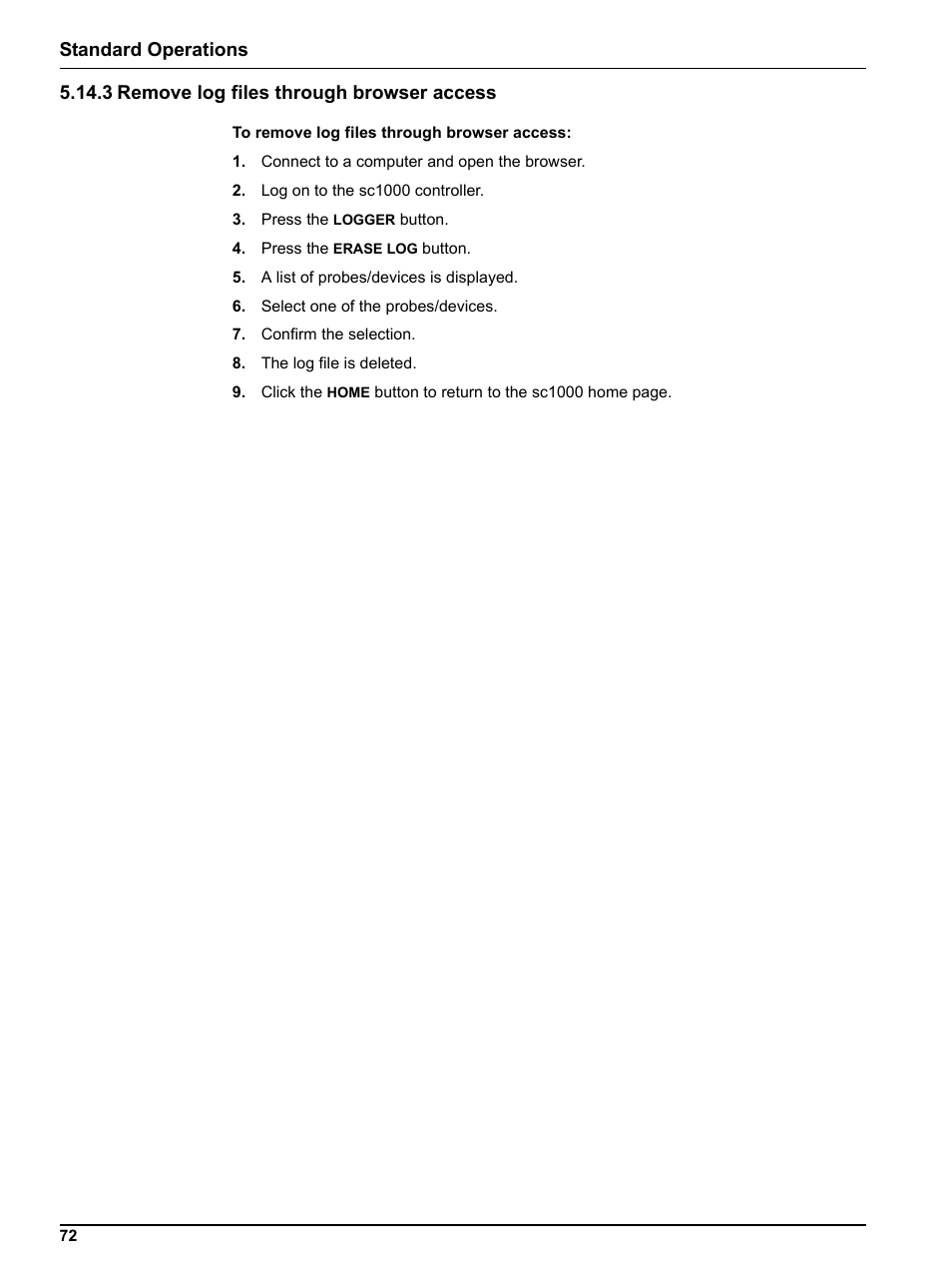 3 remove log files through browser access | Hach sc1000 User Manual | Page 74 / 150