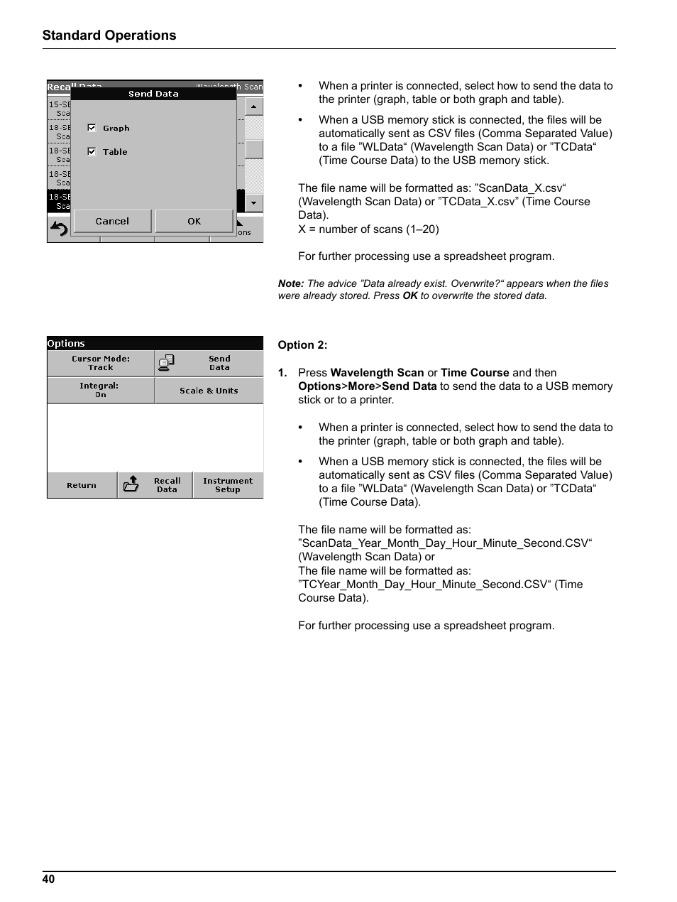 Standard operations | Hach DR 5000 User Manual | Page 40 / 136