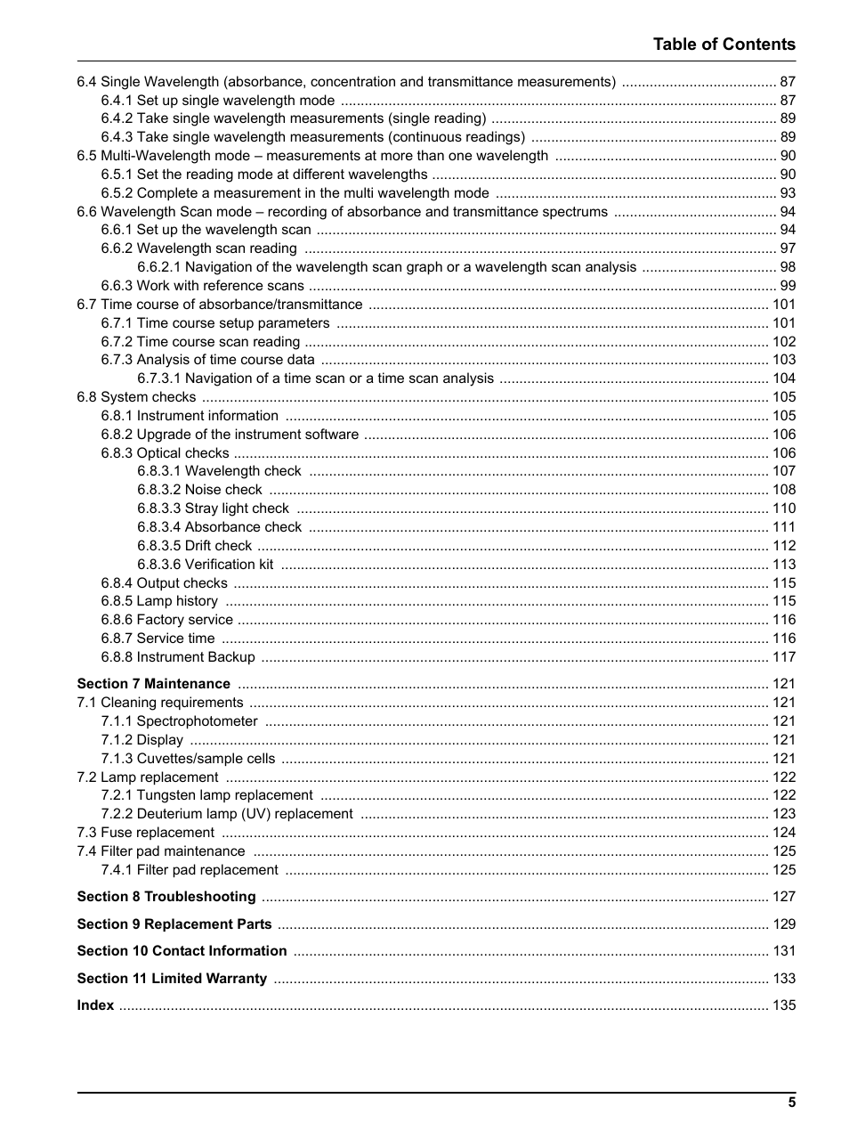 Hach DR 5000 User Manual | Page 5 / 136