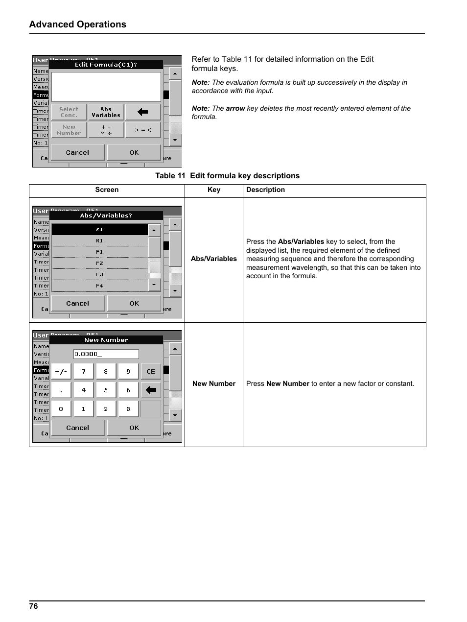 Advanced operations | Hach DR 5000 User Manual | Page 76 / 136
