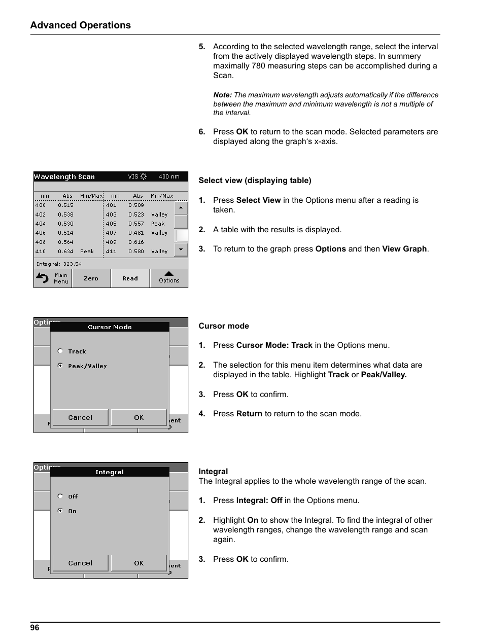 Advanced operations | Hach DR 5000 User Manual | Page 96 / 136