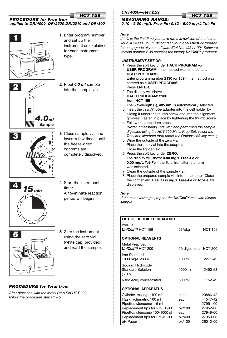 Hach HCT 159 User Manual | Page 2 / 3