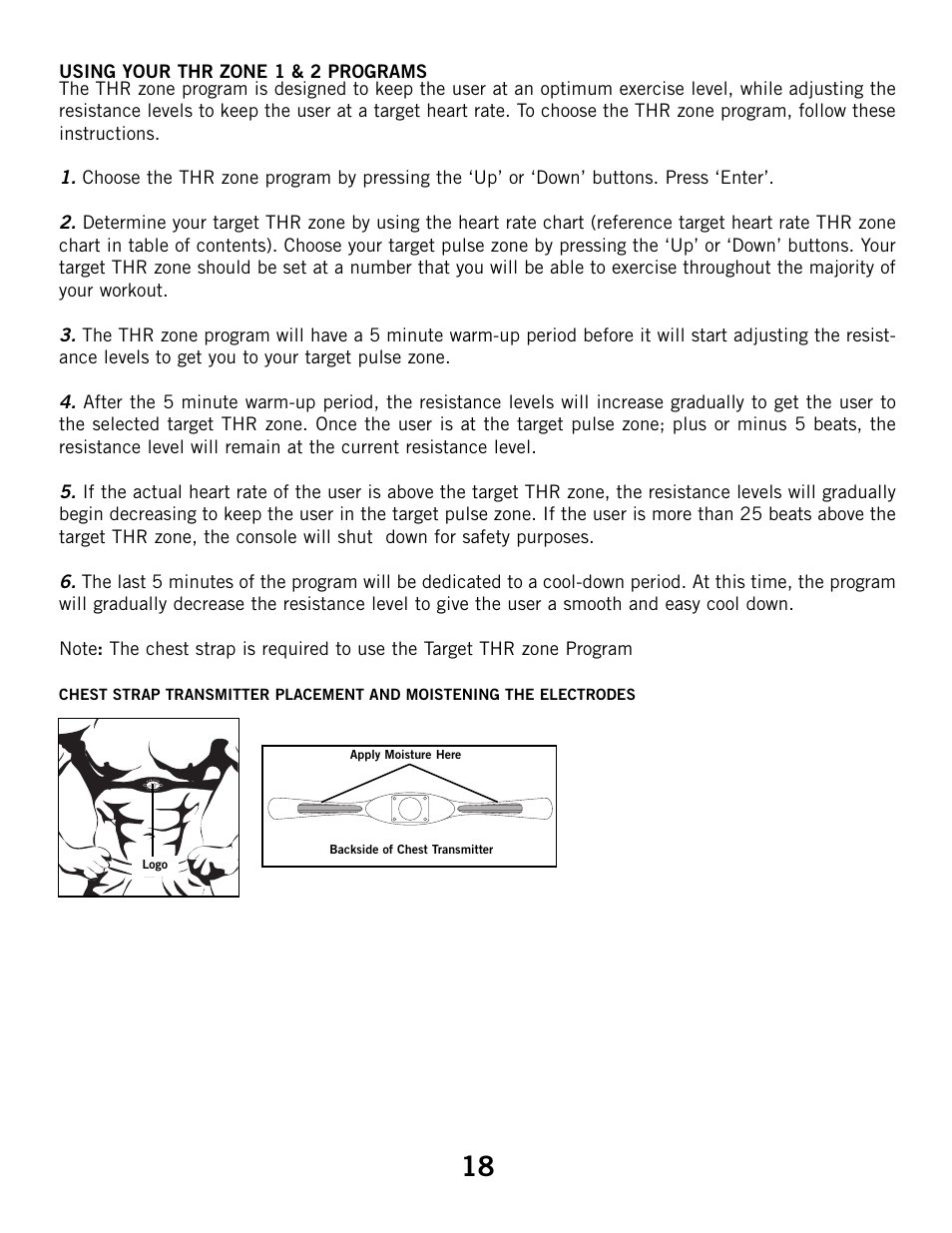 Horizon Fitness R52HR User Manual | Page 18 / 36