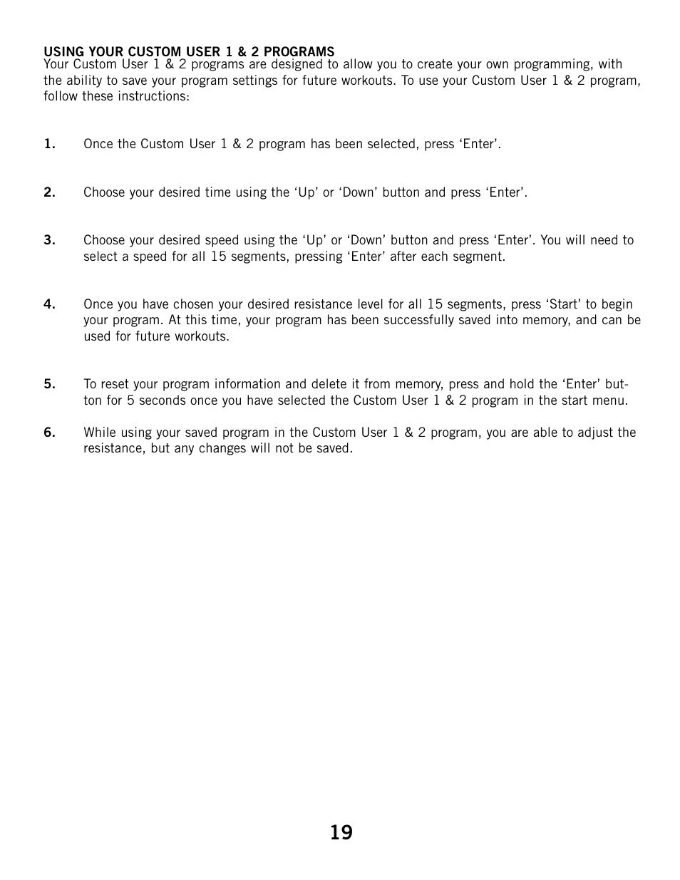 Horizon Fitness R52HR User Manual | Page 19 / 36