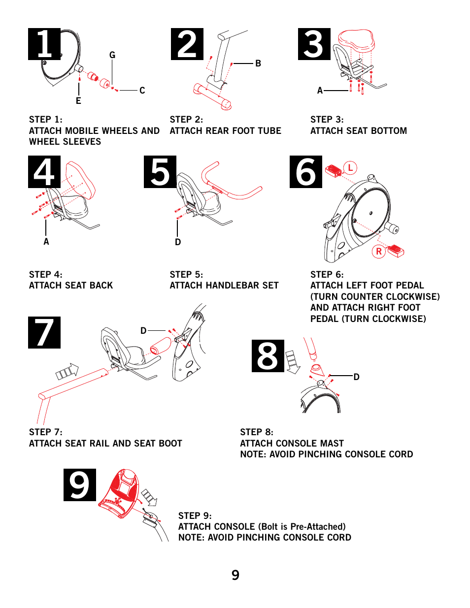 Horizon Fitness R52HR User Manual | Page 9 / 36