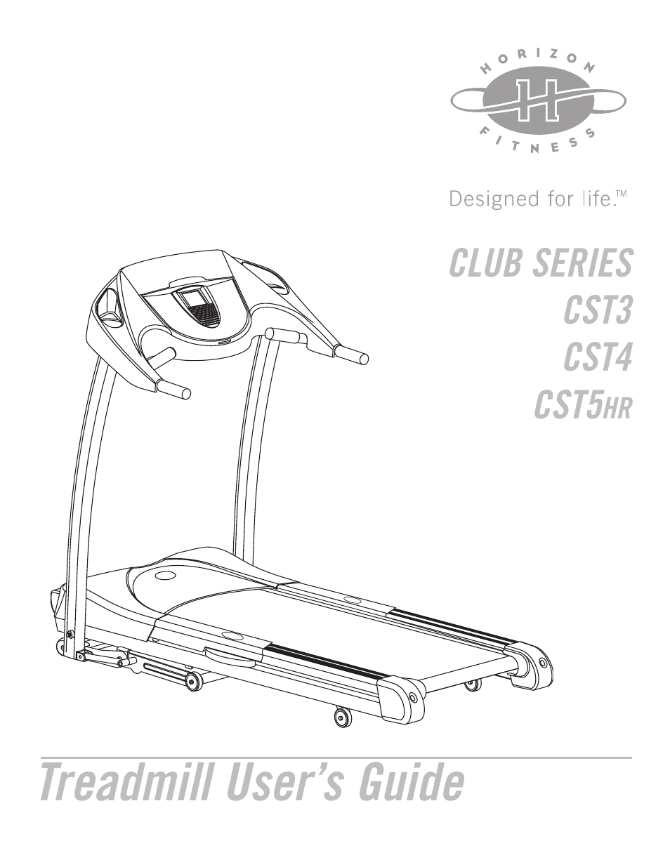 Horizon Fitness CLUB SERIES CST3 User Manual | 30 pages