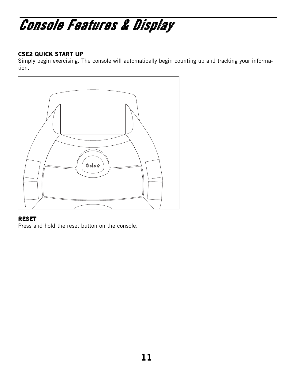Horizon Fitness CSE2 User Manual | Page 11 / 34