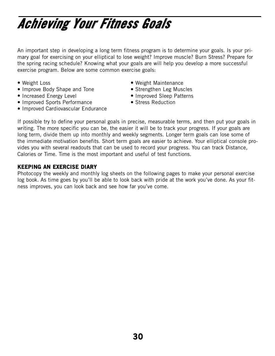 Horizon Fitness CSE2 User Manual | Page 30 / 34