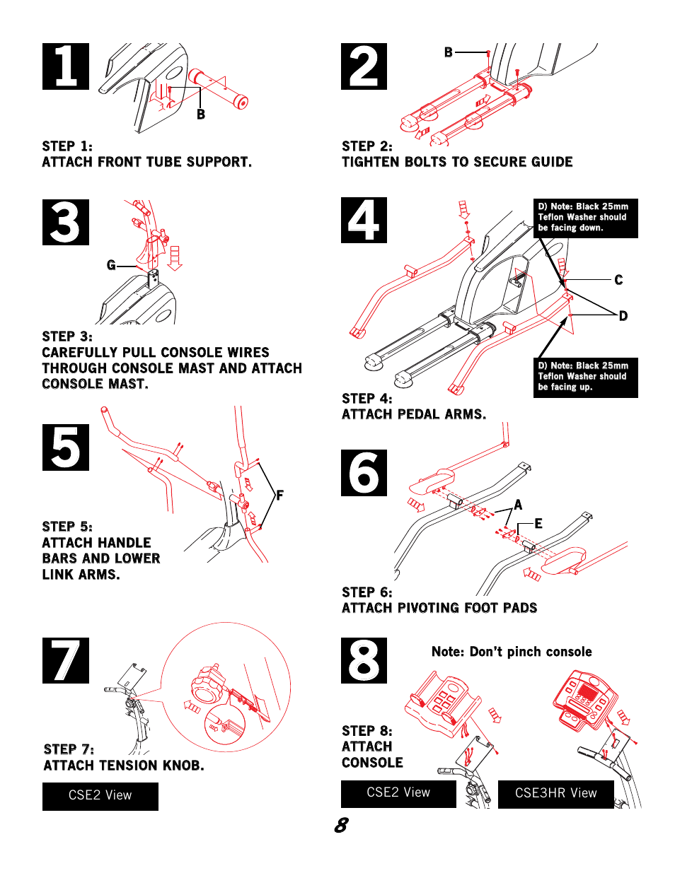 Horizon Fitness CSE2 User Manual | Page 8 / 34