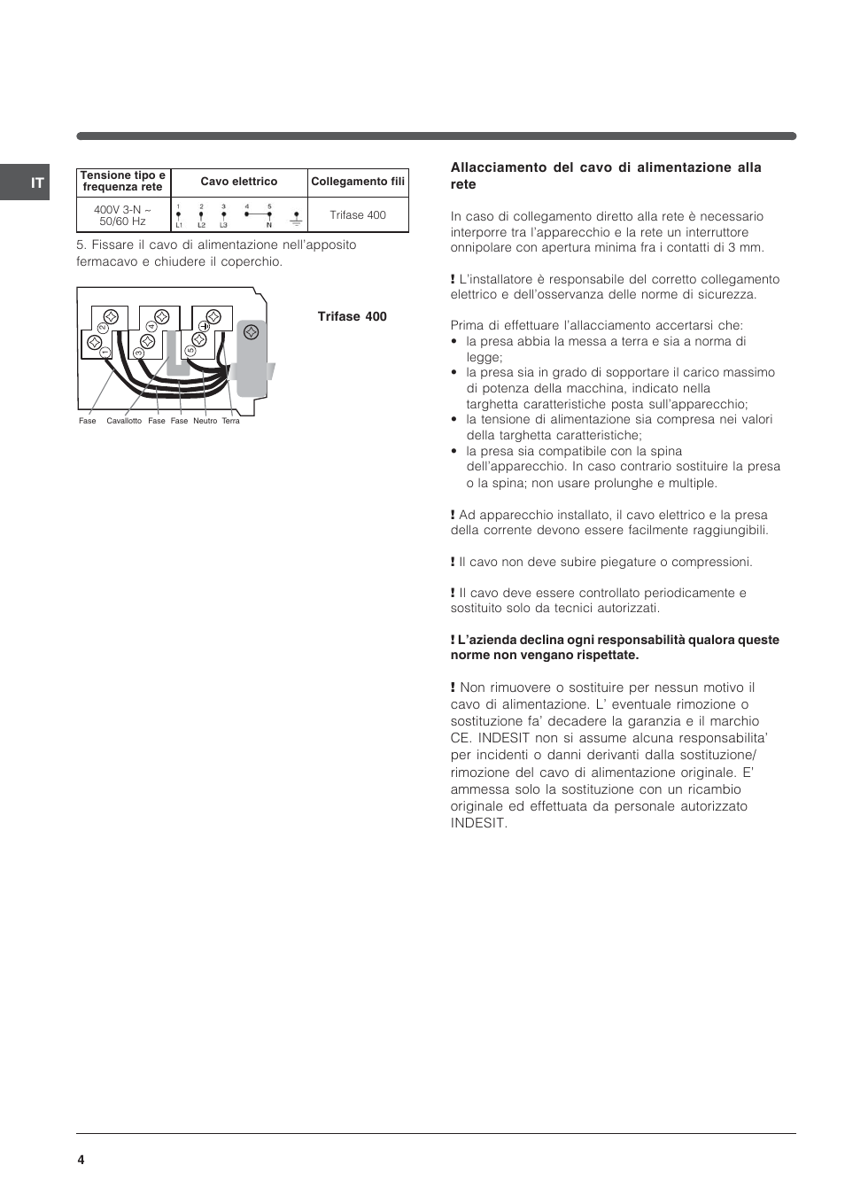 Indesit VEM 645C User Manual | Page 4 / 72