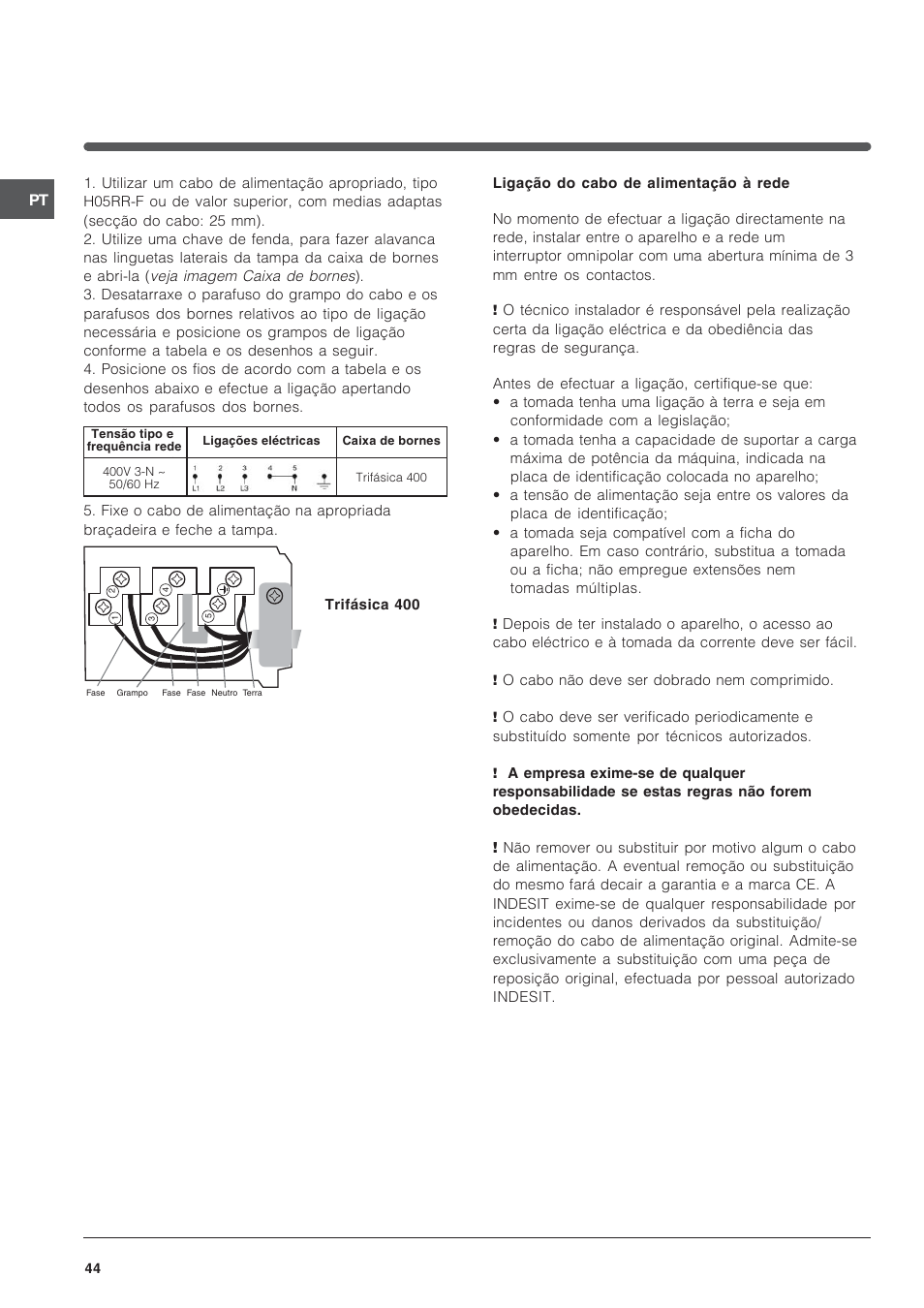 Indesit VEM 645C User Manual | Page 44 / 72