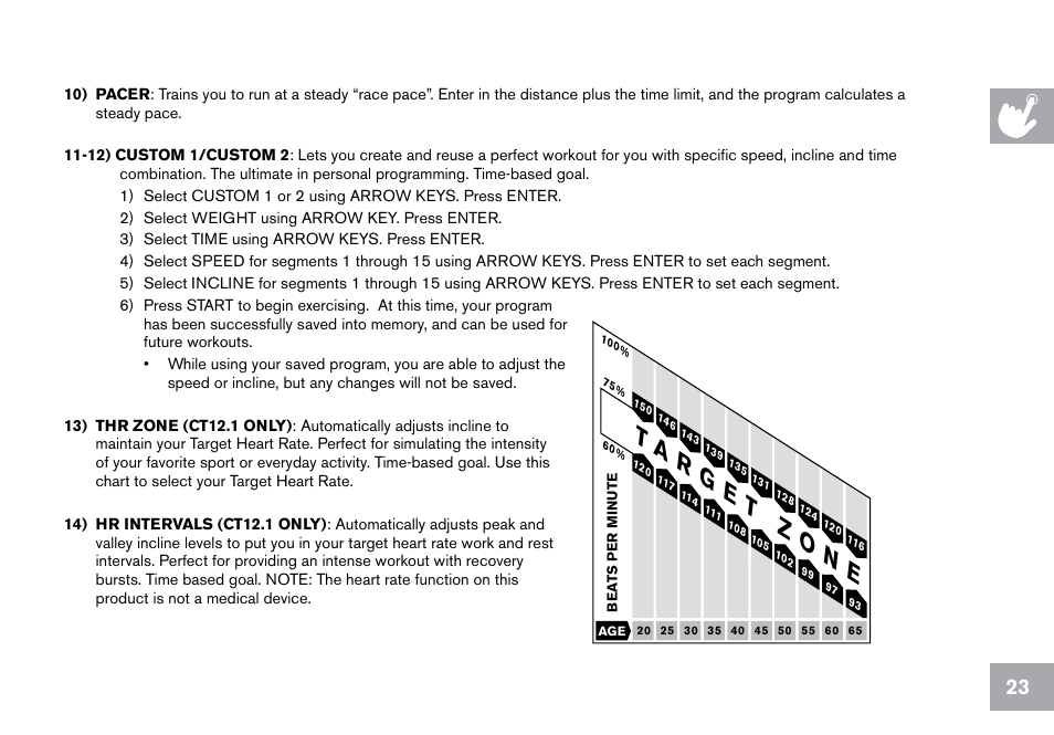 Horizon Fitness CT9.1 User Manual | Page 23 / 88