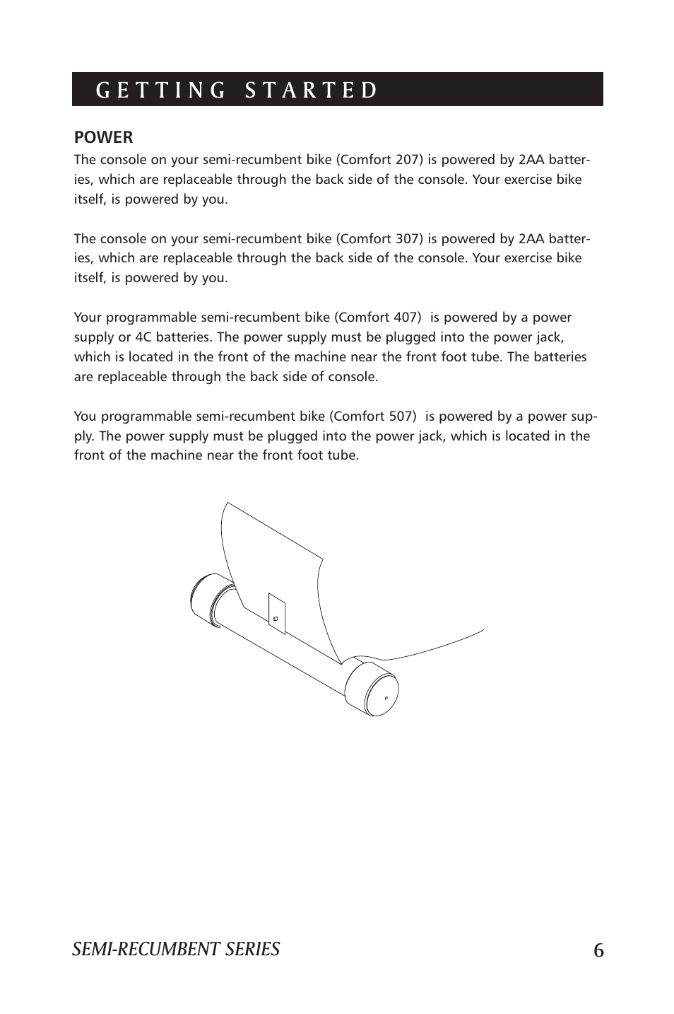 Semi-recumbent series 6 | Horizon Fitness SEMI-RECUMBENT 207 User Manual | Page 7 / 52