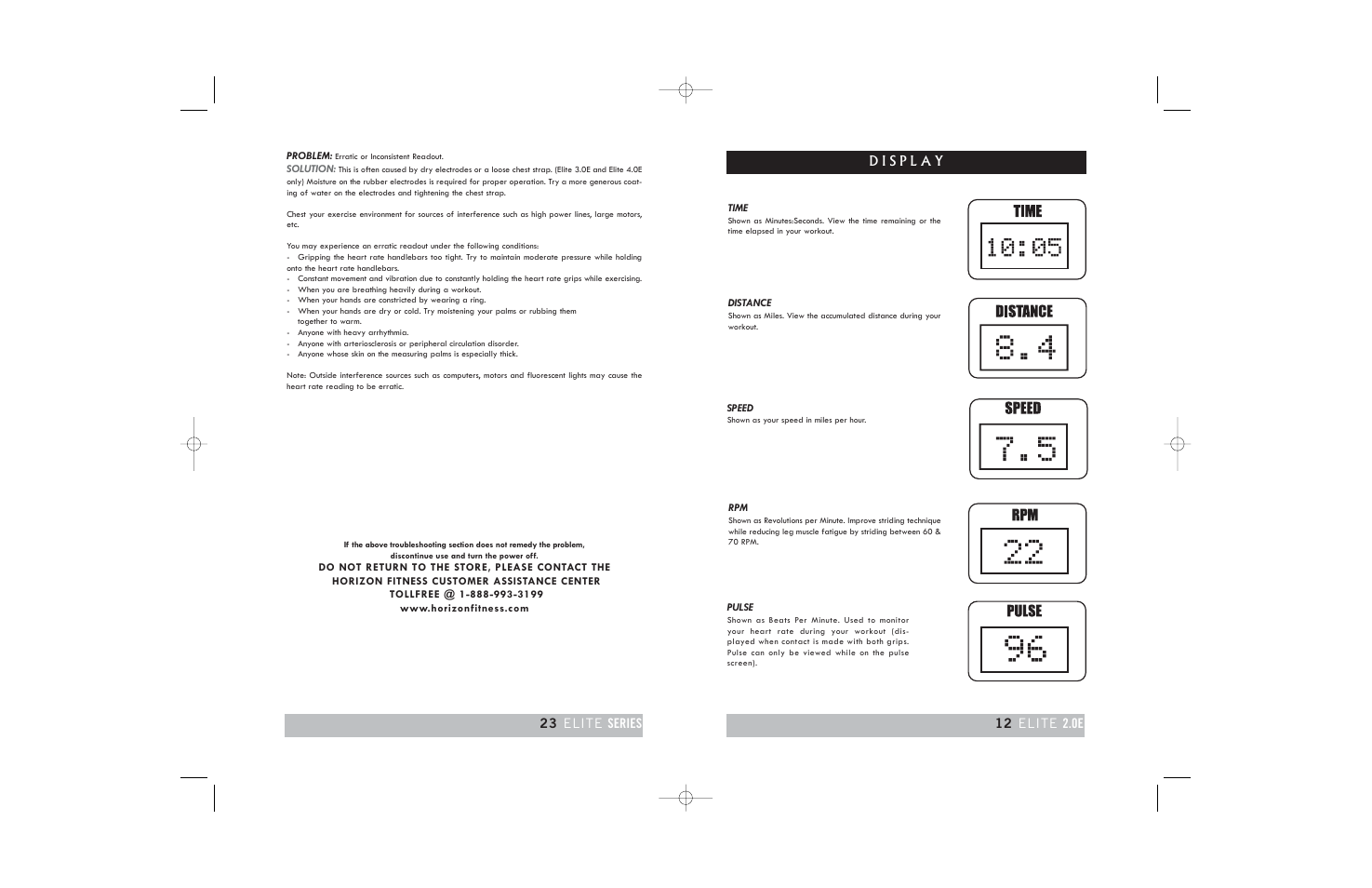 Horizon Fitness ELITE 3.0E User Manual | Page 12 / 34