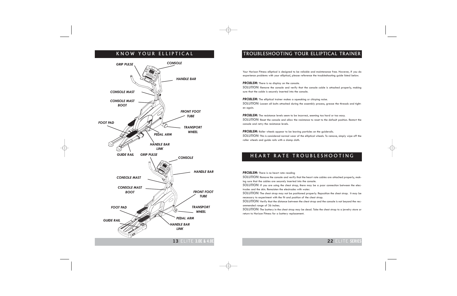 Horizon Fitness ELITE 3.0E User Manual | Page 13 / 34
