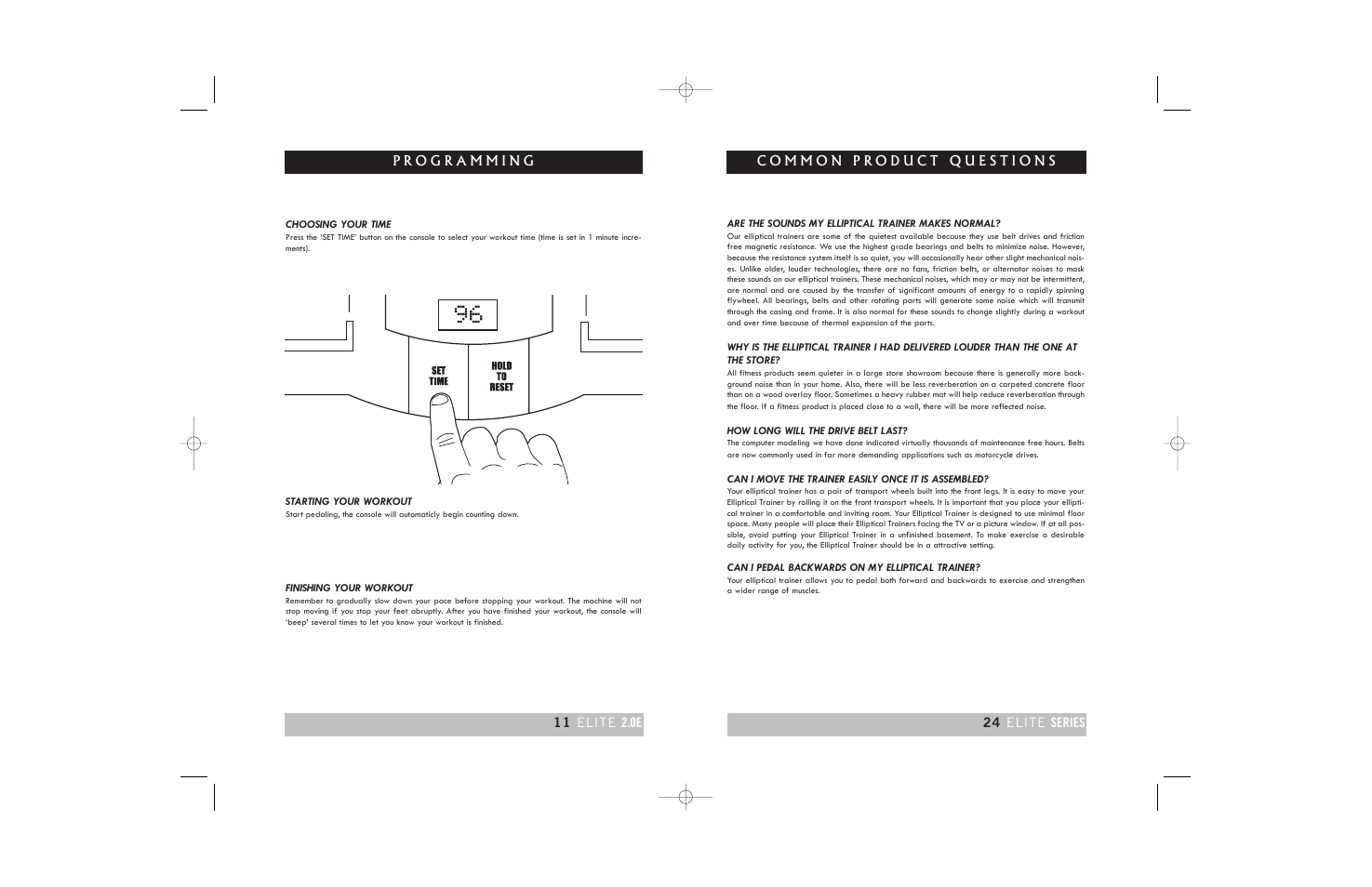 Horizon Fitness ELITE 3.0E User Manual | Page 24 / 34