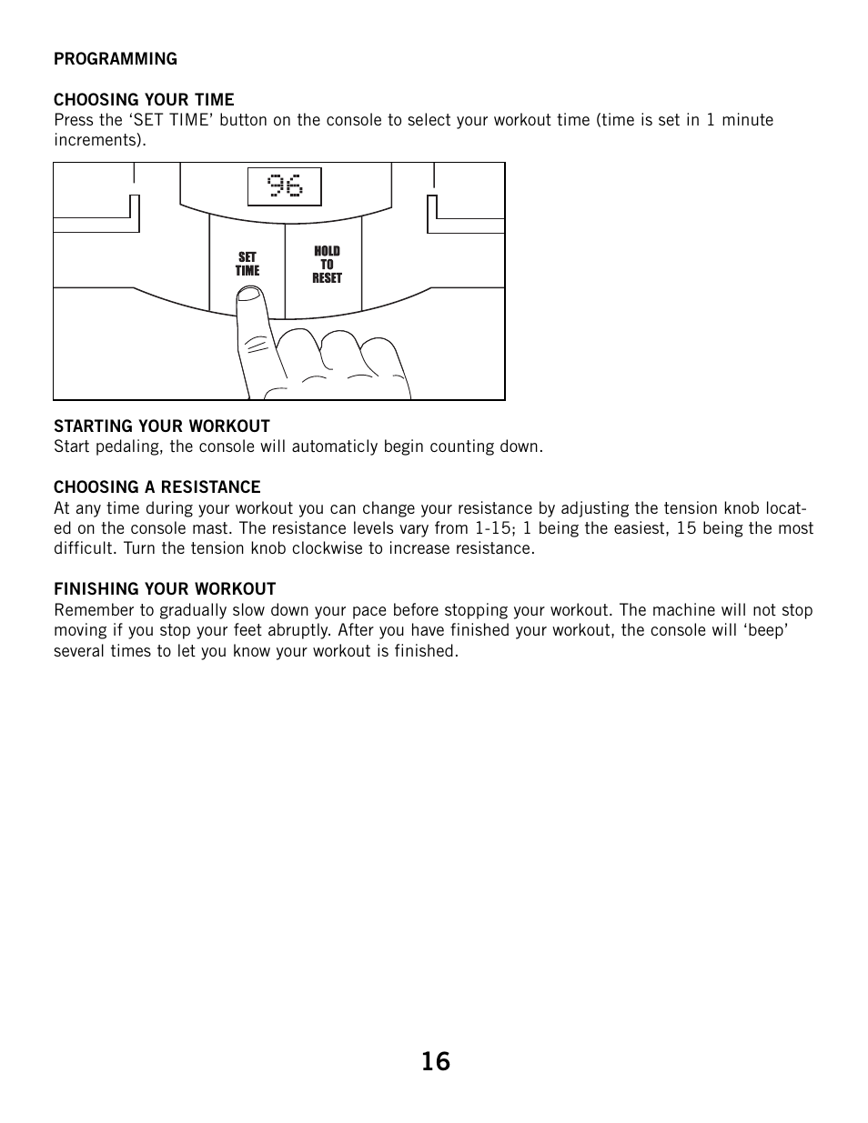 Horizon Fitness ELITE 4.1E User Manual | Page 16 / 42