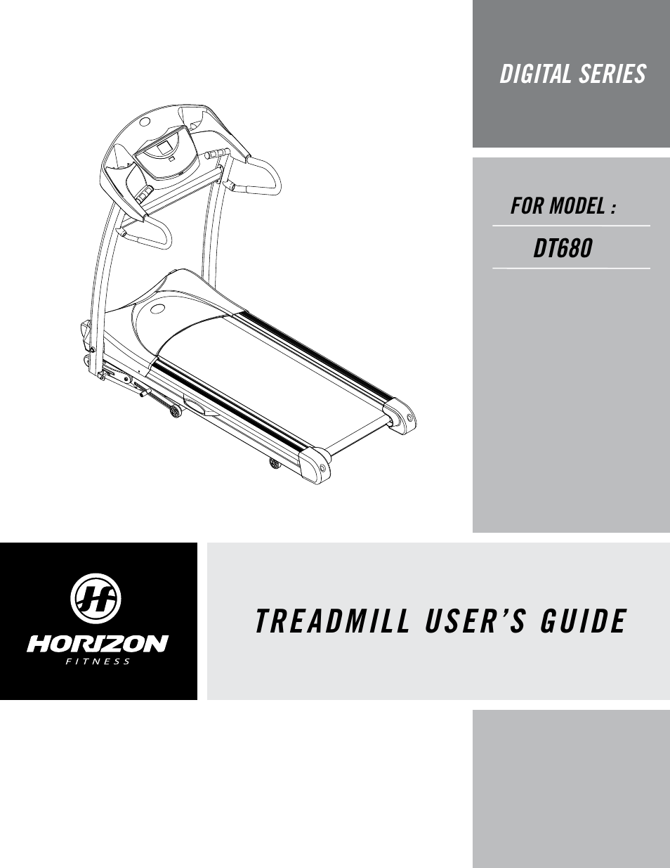 Horizon Fitness DT680 User Manual | 32 pages