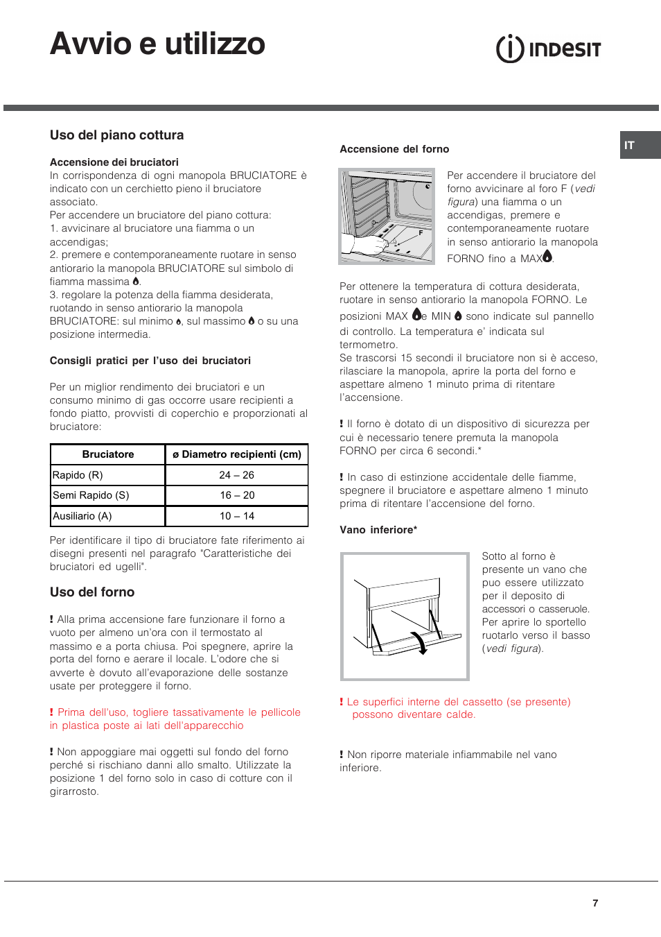 Avvio e utilizzo, Eee ee | Indesit KJ3G2 User Manual | Page 7 / 44