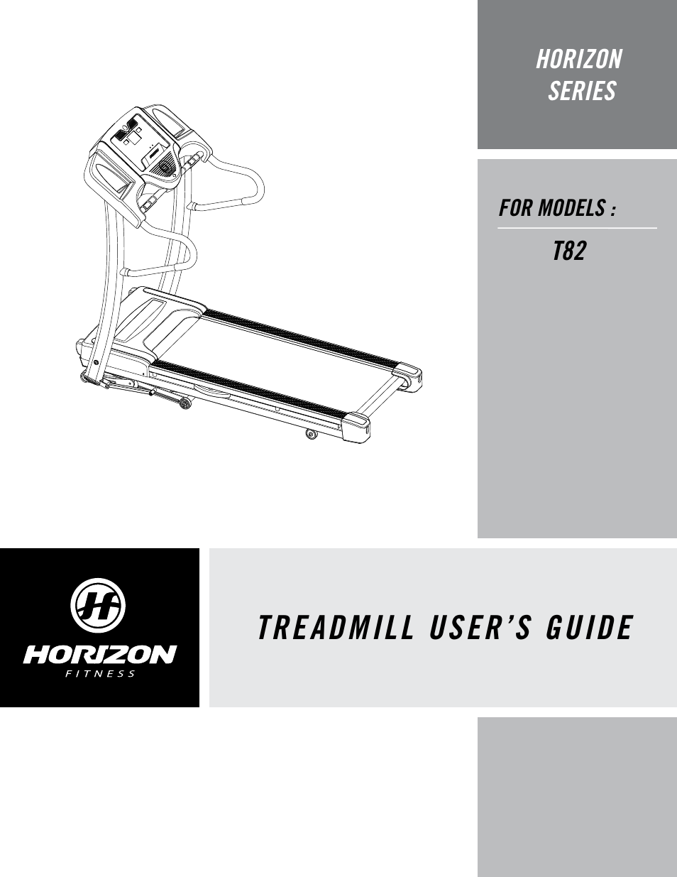 Horizon Fitness HORIZON T82 User Manual | 36 pages