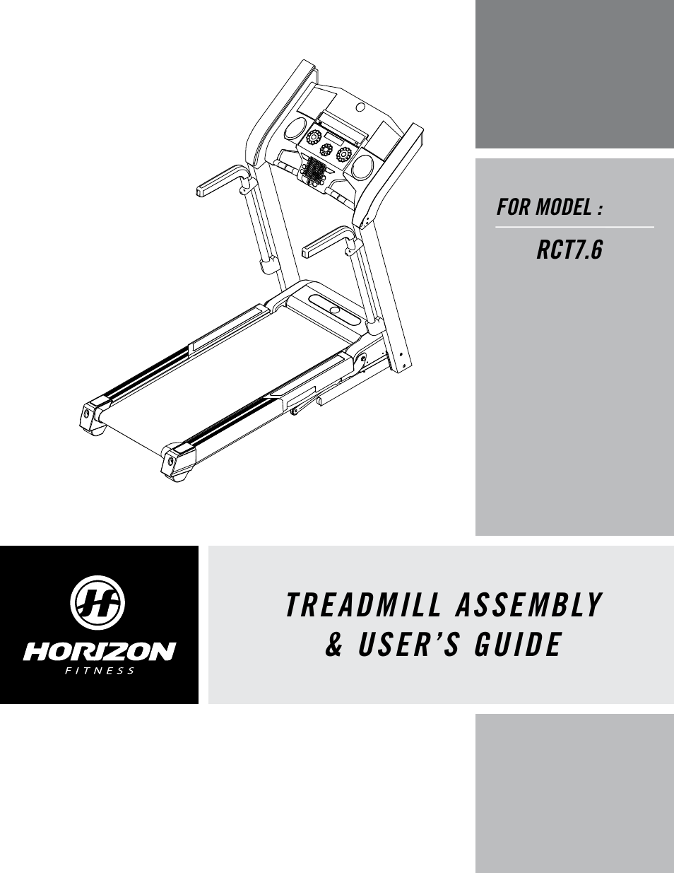 Horizon Fitness RCT7.6 User Manual | 32 pages