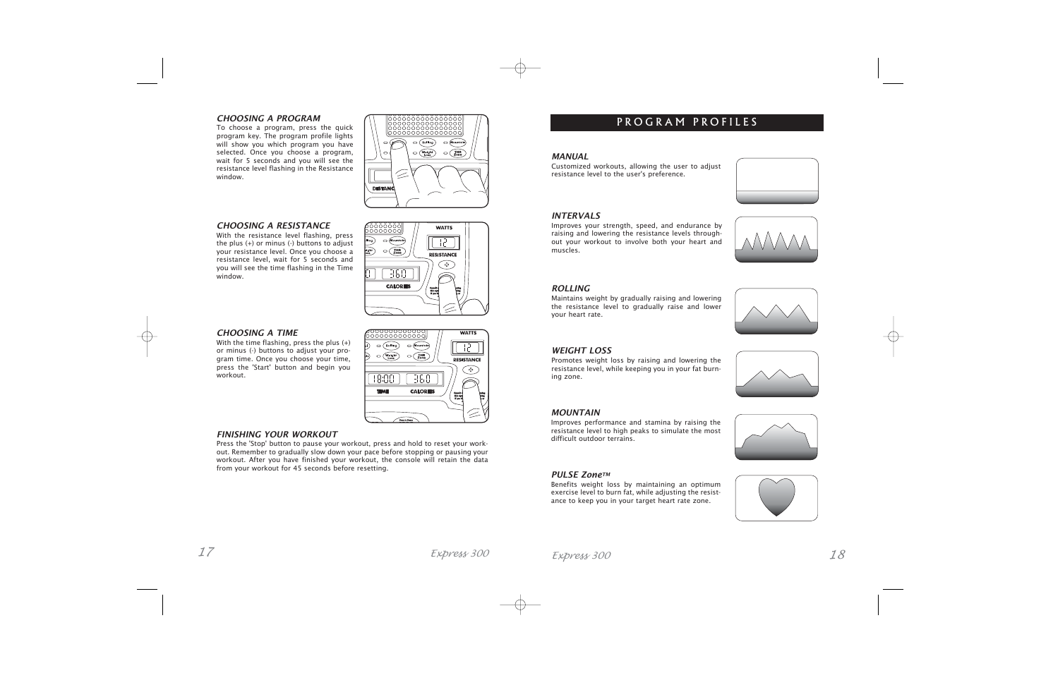 Horizon Fitness Express SERIES User Manual | Page 17 / 34