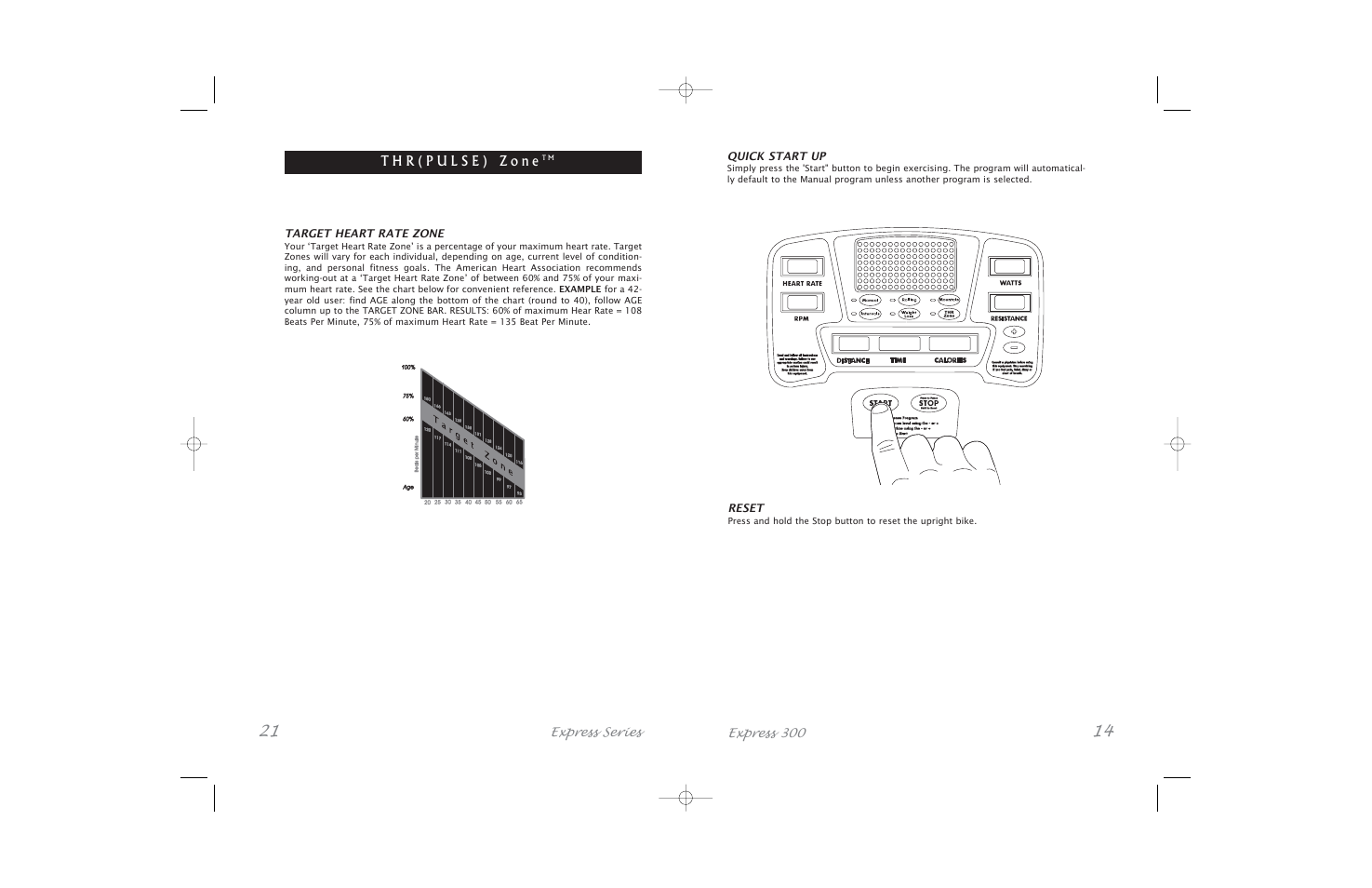Horizon Fitness Express SERIES User Manual | Page 21 / 34