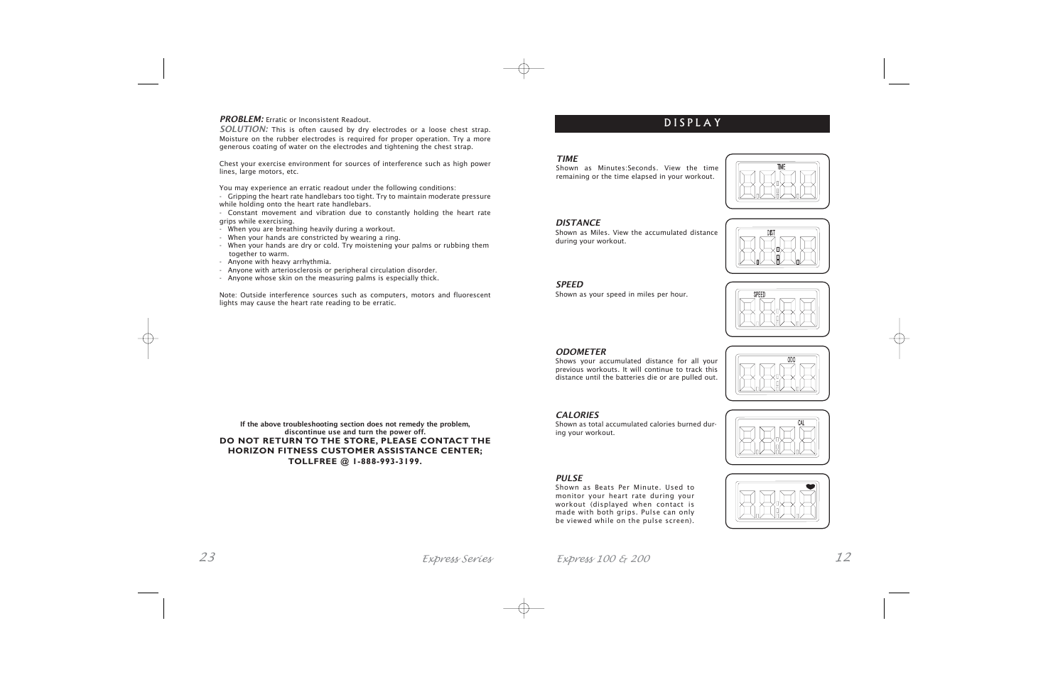 Horizon Fitness Express SERIES User Manual | Page 23 / 34