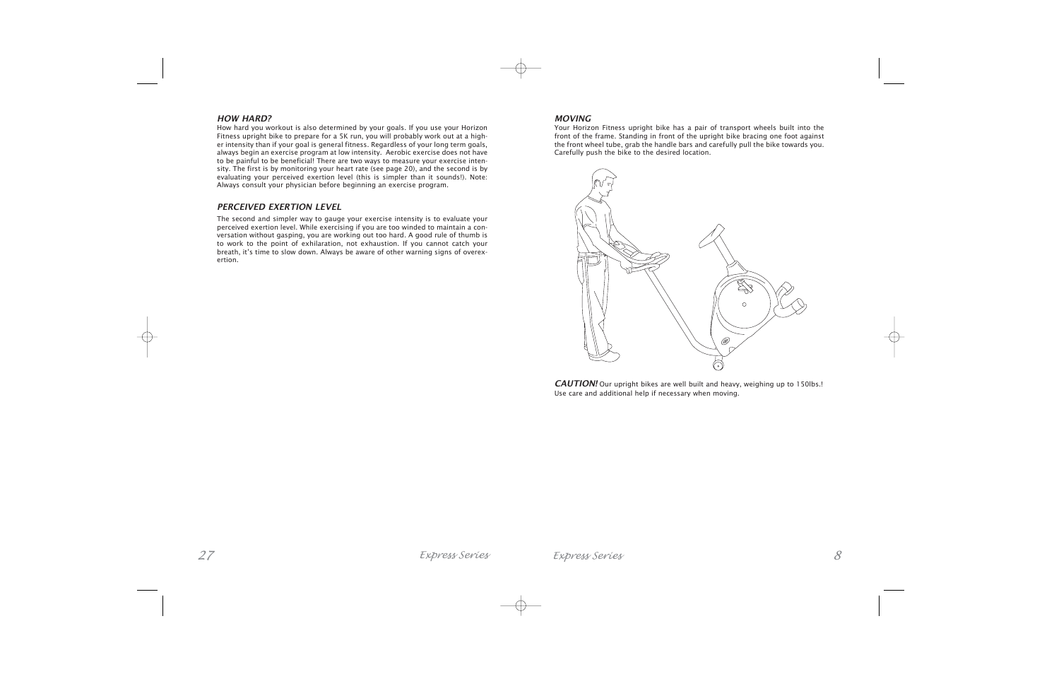 Horizon Fitness Express SERIES User Manual | Page 27 / 34