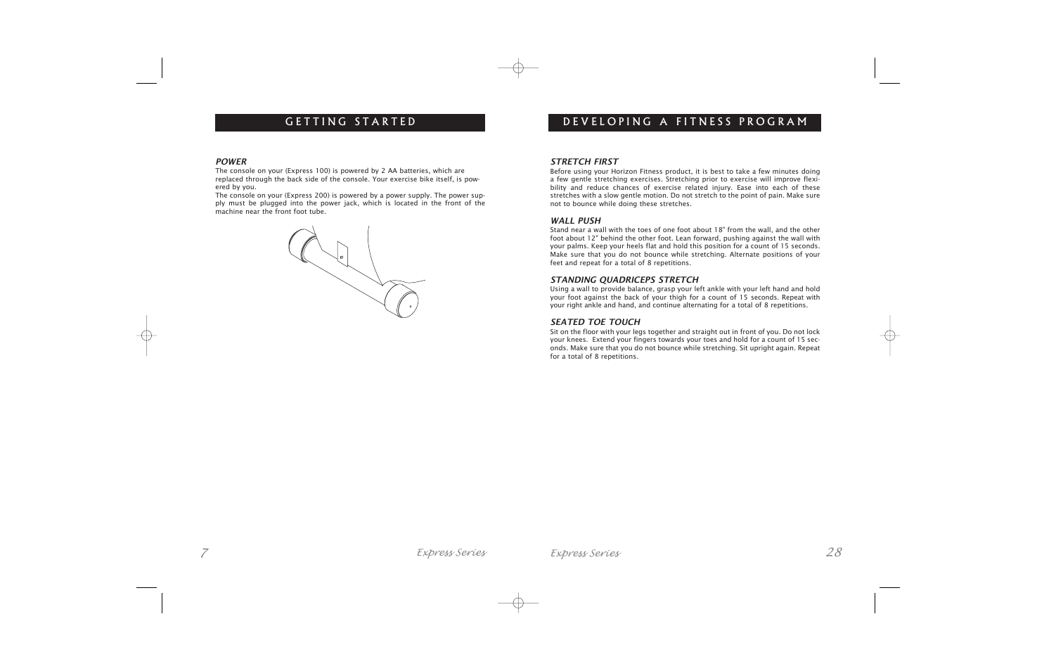 Horizon Fitness Express SERIES User Manual | Page 7 / 34