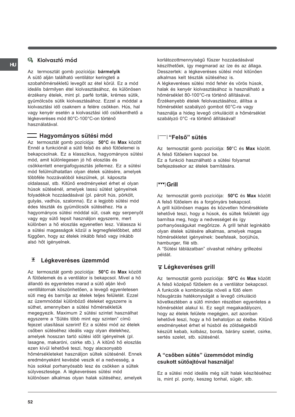 Indesit K3G52S User Manual | Page 52 / 72