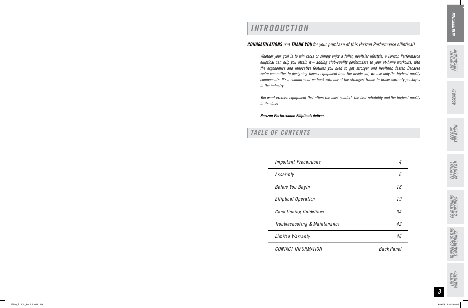 Horizon Fitness E900 User Manual | Page 2 / 25