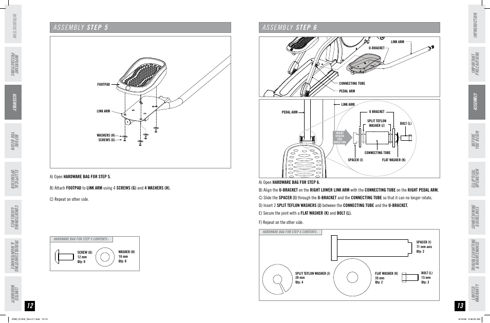 Assembly step | Horizon Fitness E900 User Manual | Page 7 / 25