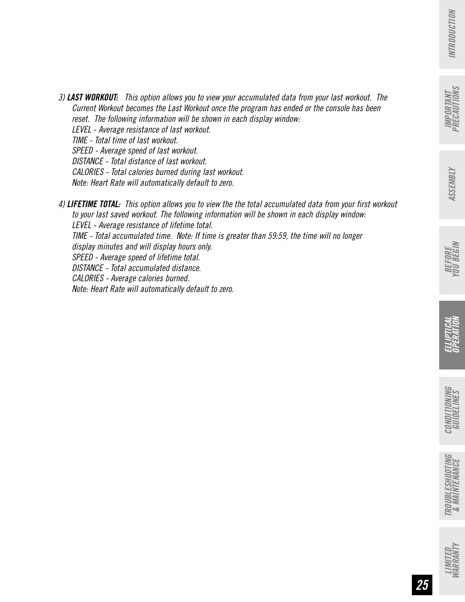 Horizon Fitness PSE7 User Manual | Page 25 / 40