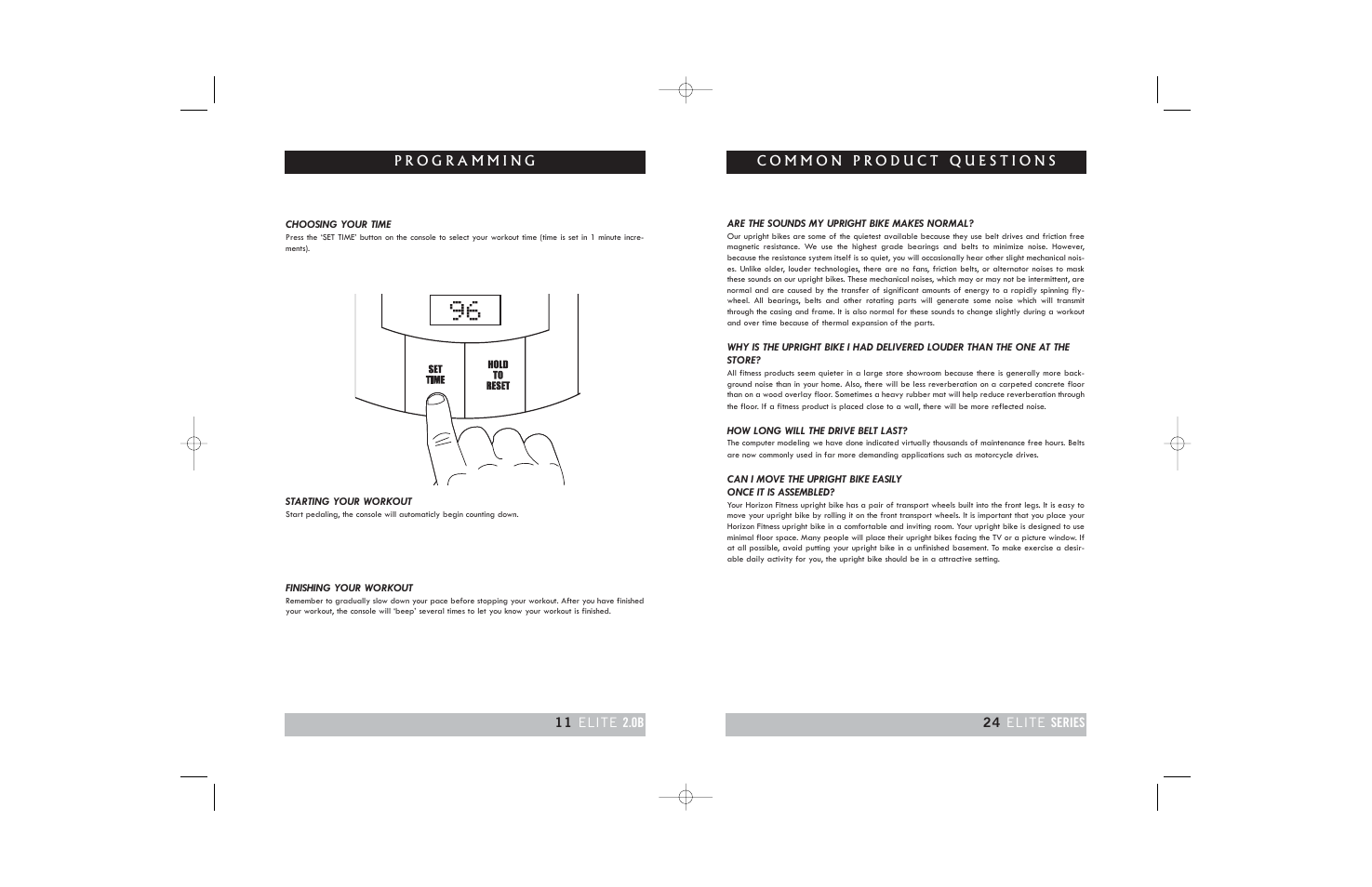 Horizon Fitness ELITE 2.0B User Manual | Page 24 / 34